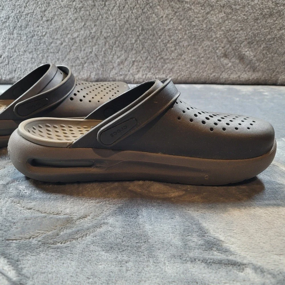 Crocs LiteRide Clog Charcoal Gray Mens 8 Womens 10 Comfort Slip On Shoes 204592